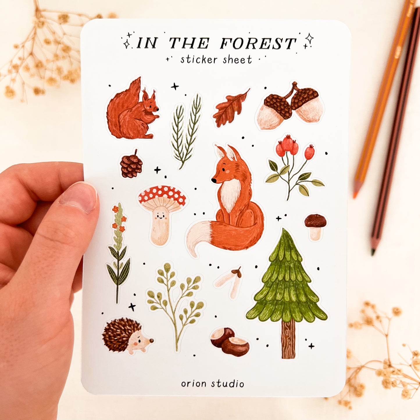 'IN THE FOREST' sticker sheet